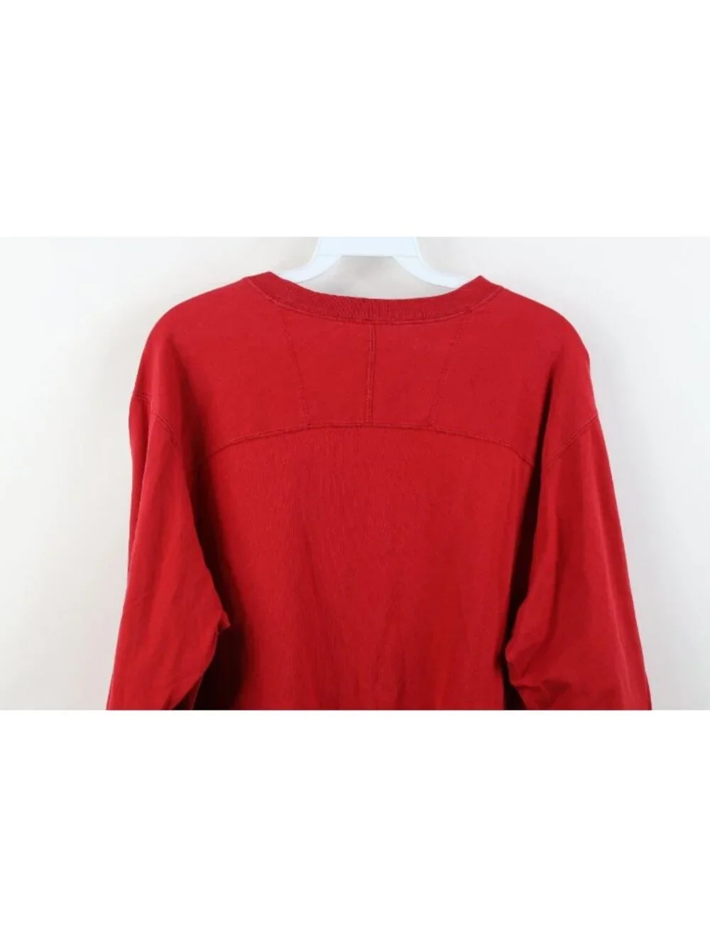 Vtg Y2K 2009 The North Face Mens Large Faded Spell Out Long Sleeve T-Shirt Red